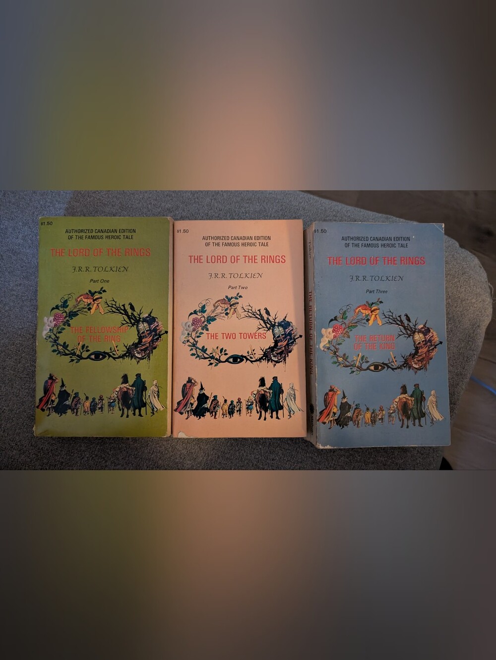 J.R.R. Tolkien The Lord of the Rings Authorized Canadian Edition Trilogy